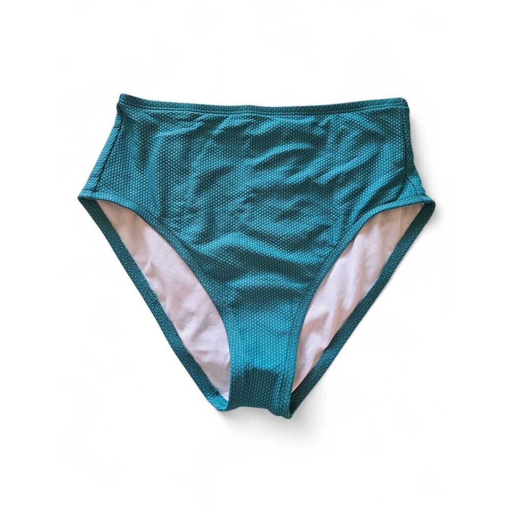 Draper James Teal High-Waist Bikini Bottom Size XS